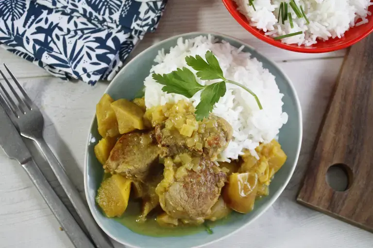 Filet mignon aux pommes et curry Cookeo