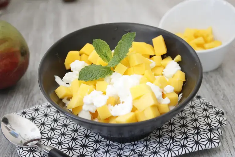Salade de mangue et granité