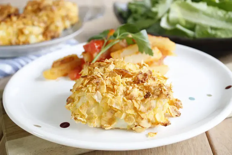 Dos de cabillaud croustillant au curry