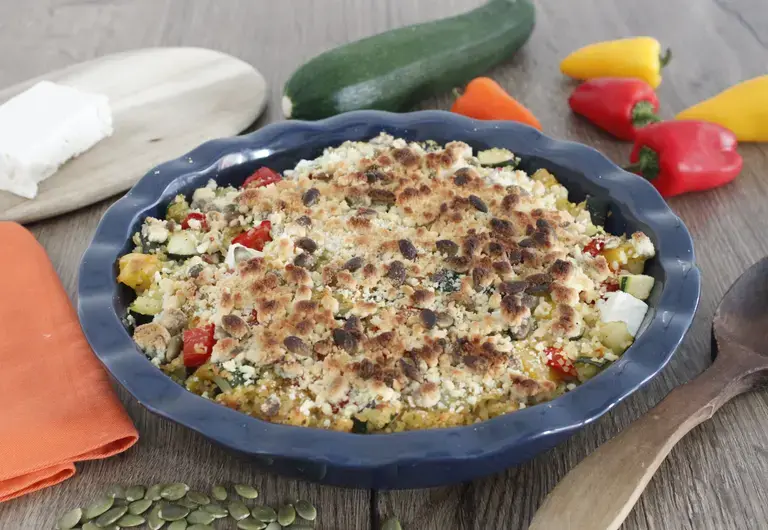 Crumble de légumes d'été anti-gaspi