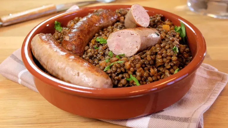 Saucisses lentilles