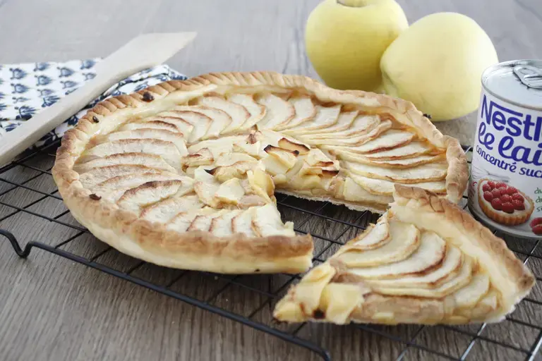 Tarte aux pommes à la confiture de lait