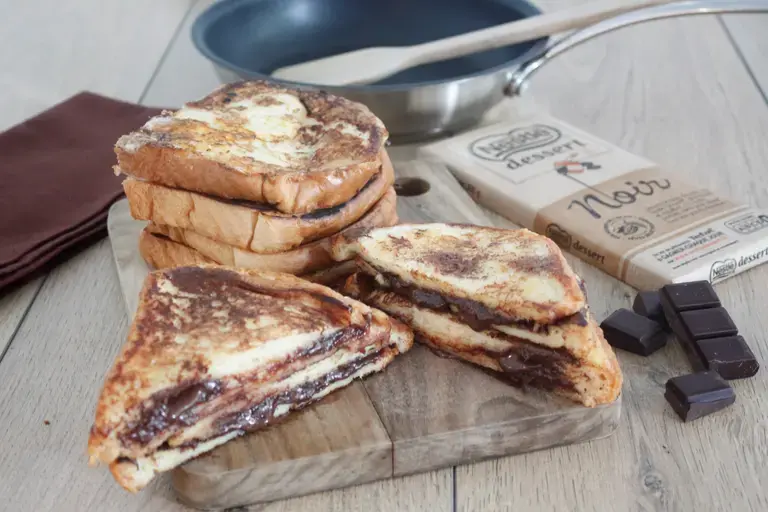 Pain perdu fourré au chocolat