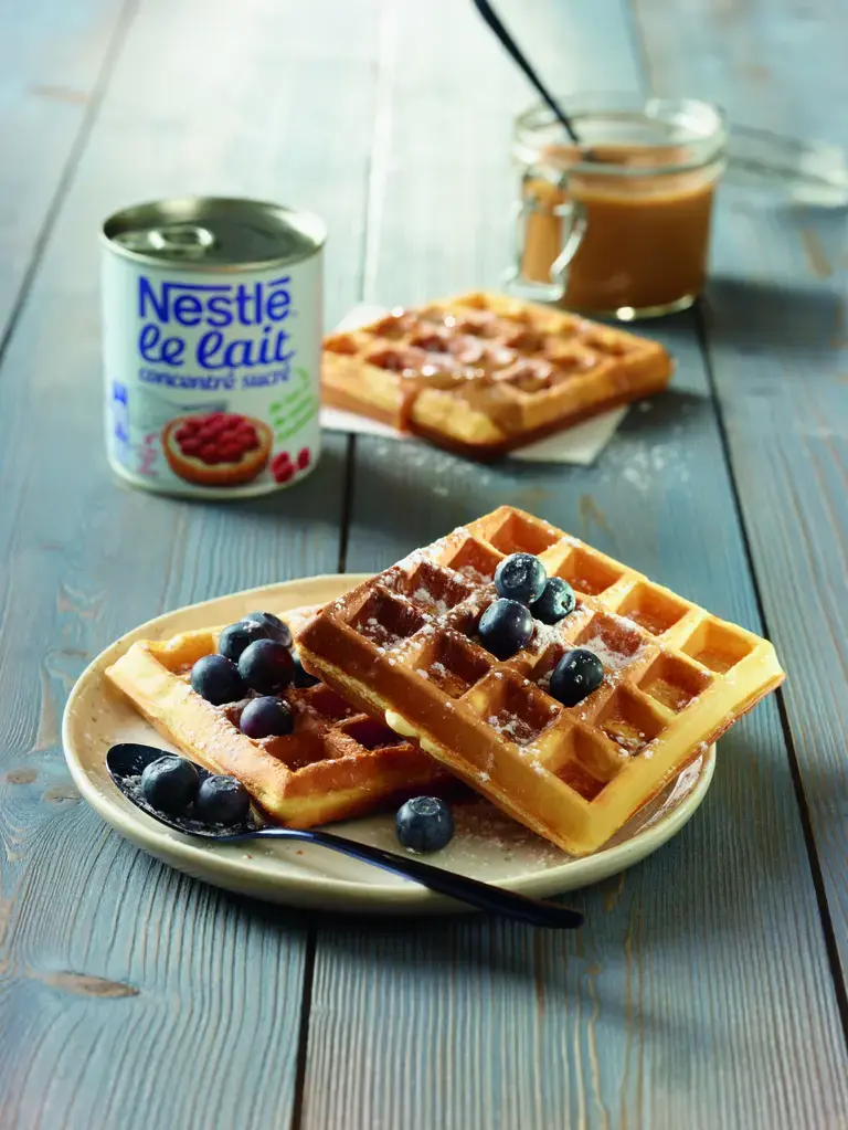 Gaufres au lait concentré sucré