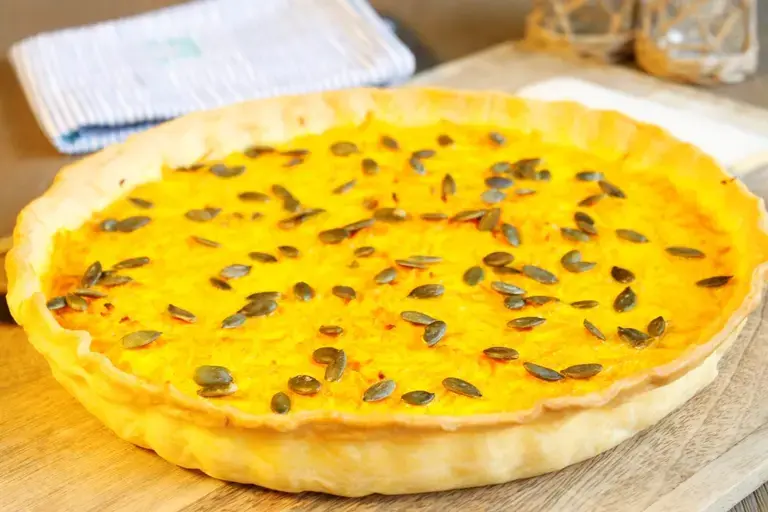 Quiche carotte curry