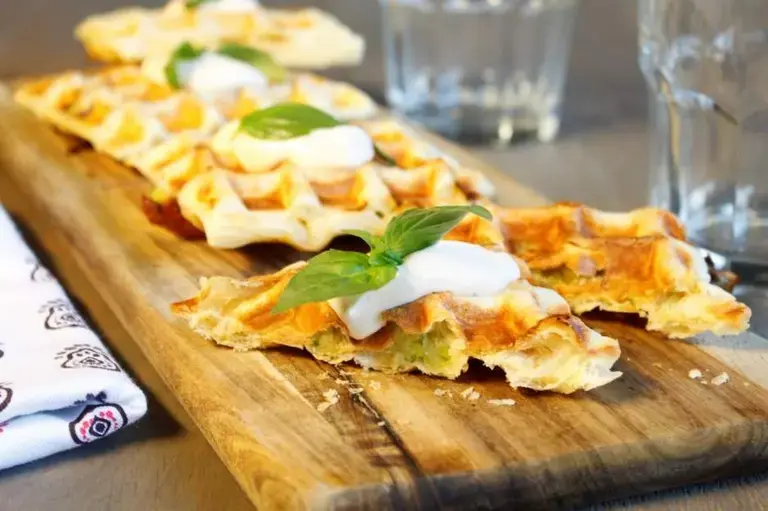 Gaufres courgettes mozzarella mascarpone à l'italienne