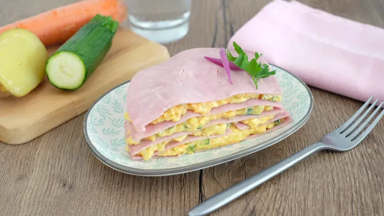 Mille-feuilles de légumes et chèvre