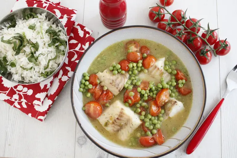 Pavés de cabillaud mijotés aux petits légumes