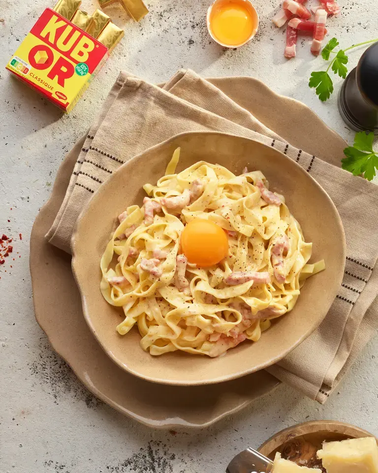 Tagliatelles à la carbonara