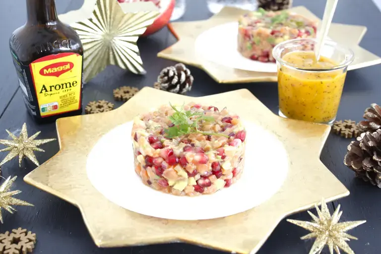 Tartare saumon grenade avocats Arome