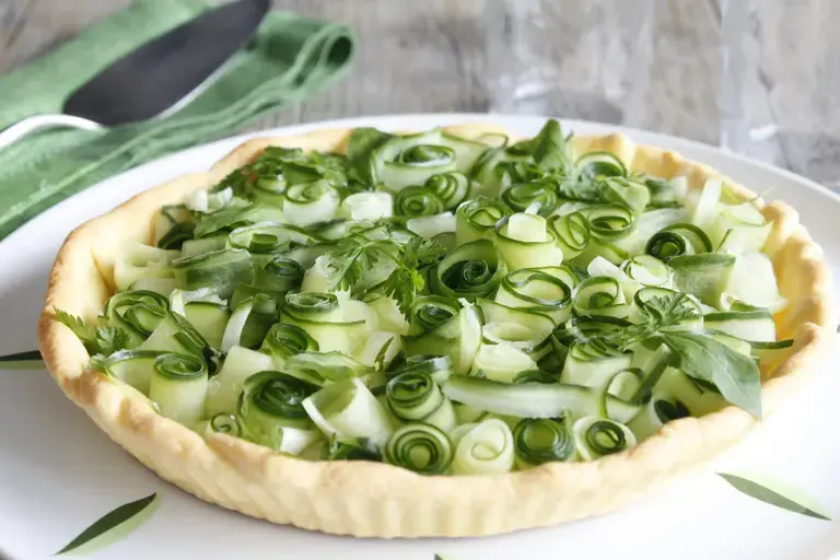 Tarte au concombre et cream cheese