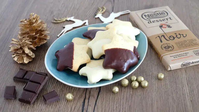 Petits sablés glacés au chocolat