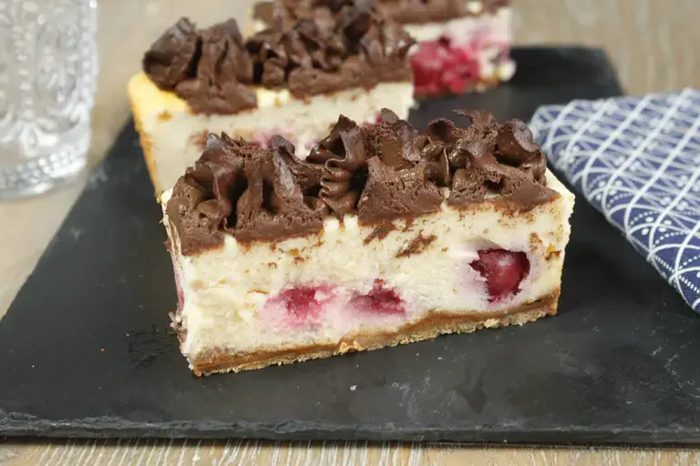 Gateau fromage blanc griottes