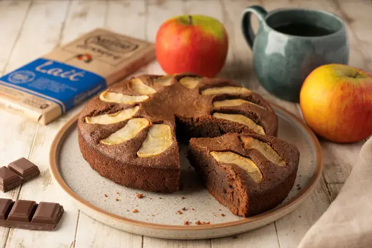 Gâteau au chocolat au Lait et pommes