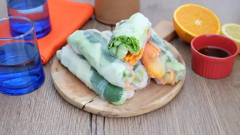 Rouleaux de printemps à l'orange