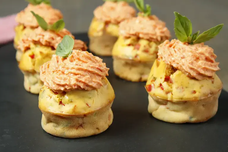 Cup cake ricotta poivrons