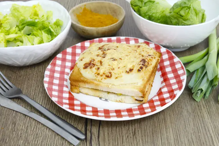 Croque béchamel végétarien au air fryer