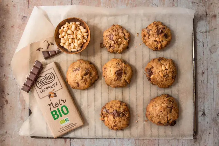 Cookies Chocolat Bio &amp; Cacahuètes