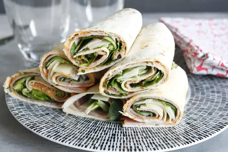 Wraps parmesan, tomate et jambon