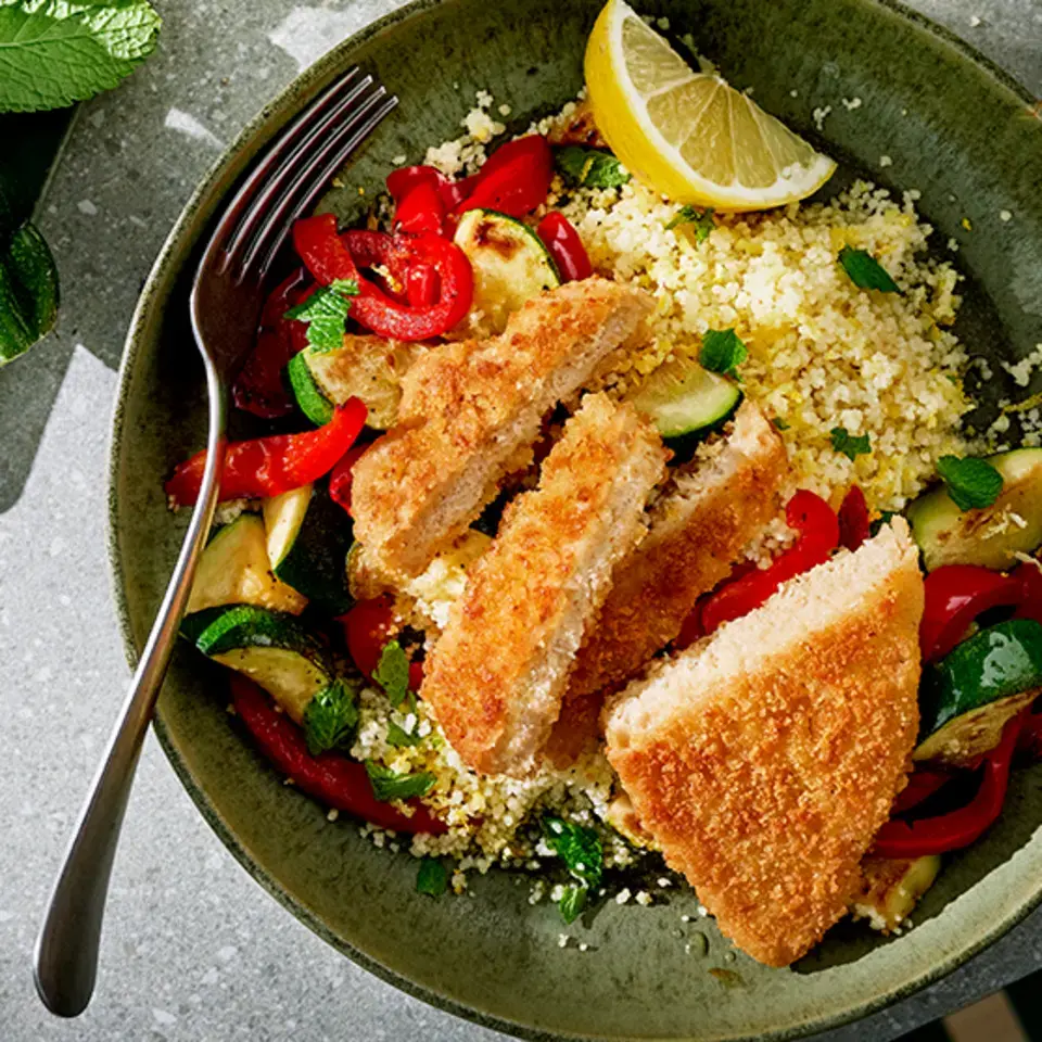 Courgette lemon couscous Garden Gourmet