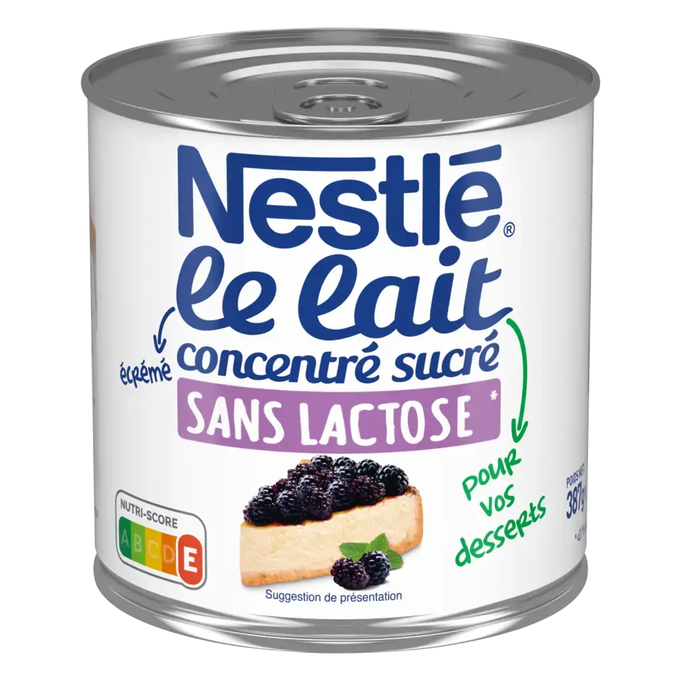NESTLE Sweetened Condensed Milk Skim Lactose Free Can 6x387g FR