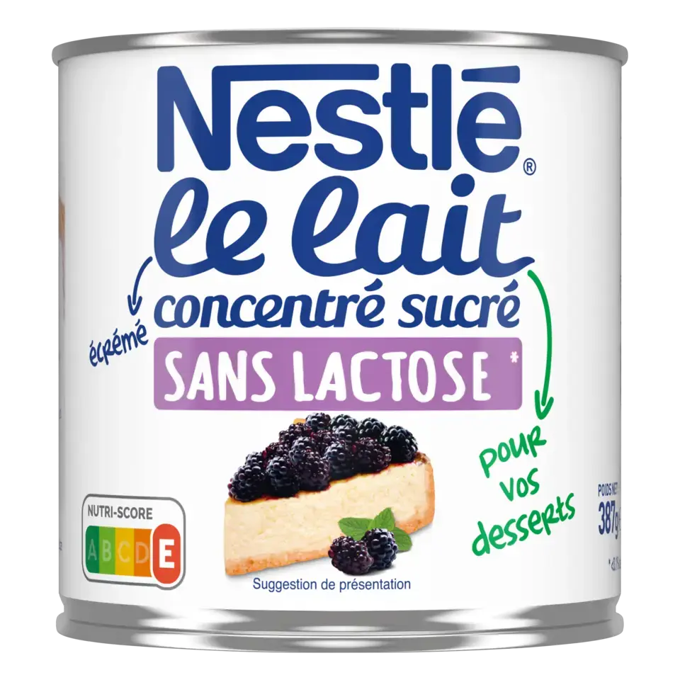 NESTLE Sweetened Condensed Milk Skim Lactose Free Can 6x387g FR