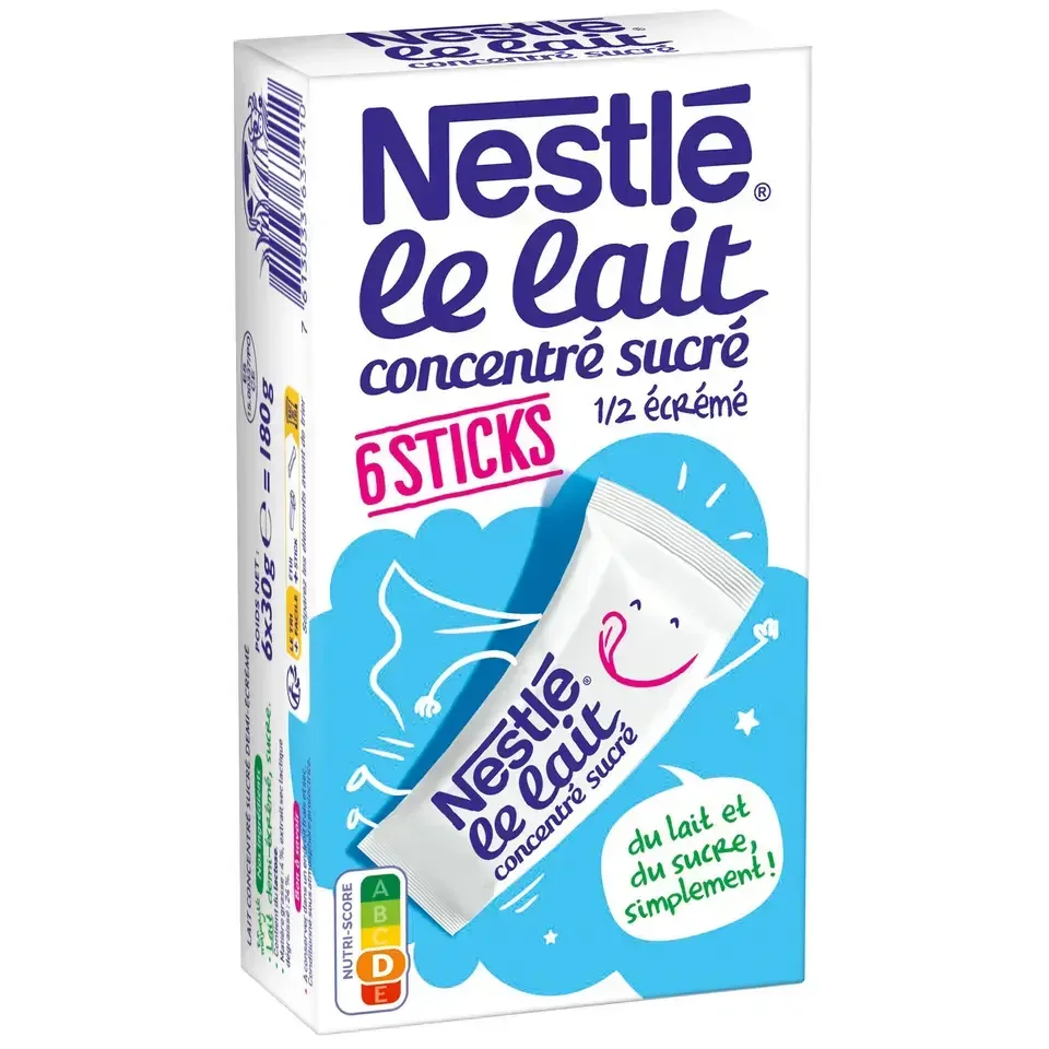 NESTLE Lait Concentré Sucré lait demi écrémé 6 sticks de 30g visuel-5