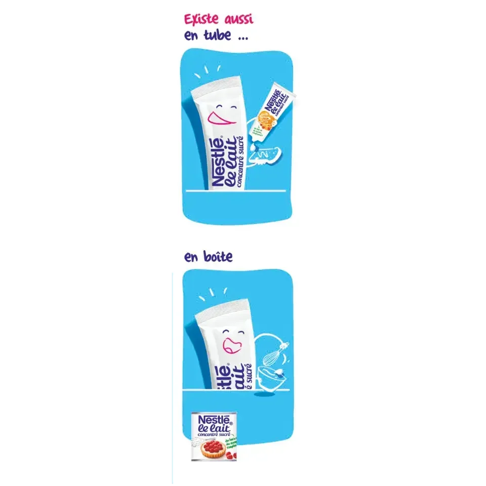 NESTLE Lait Concentré Sucré lait demi écrémé 6 sticks de 30g visuel-3