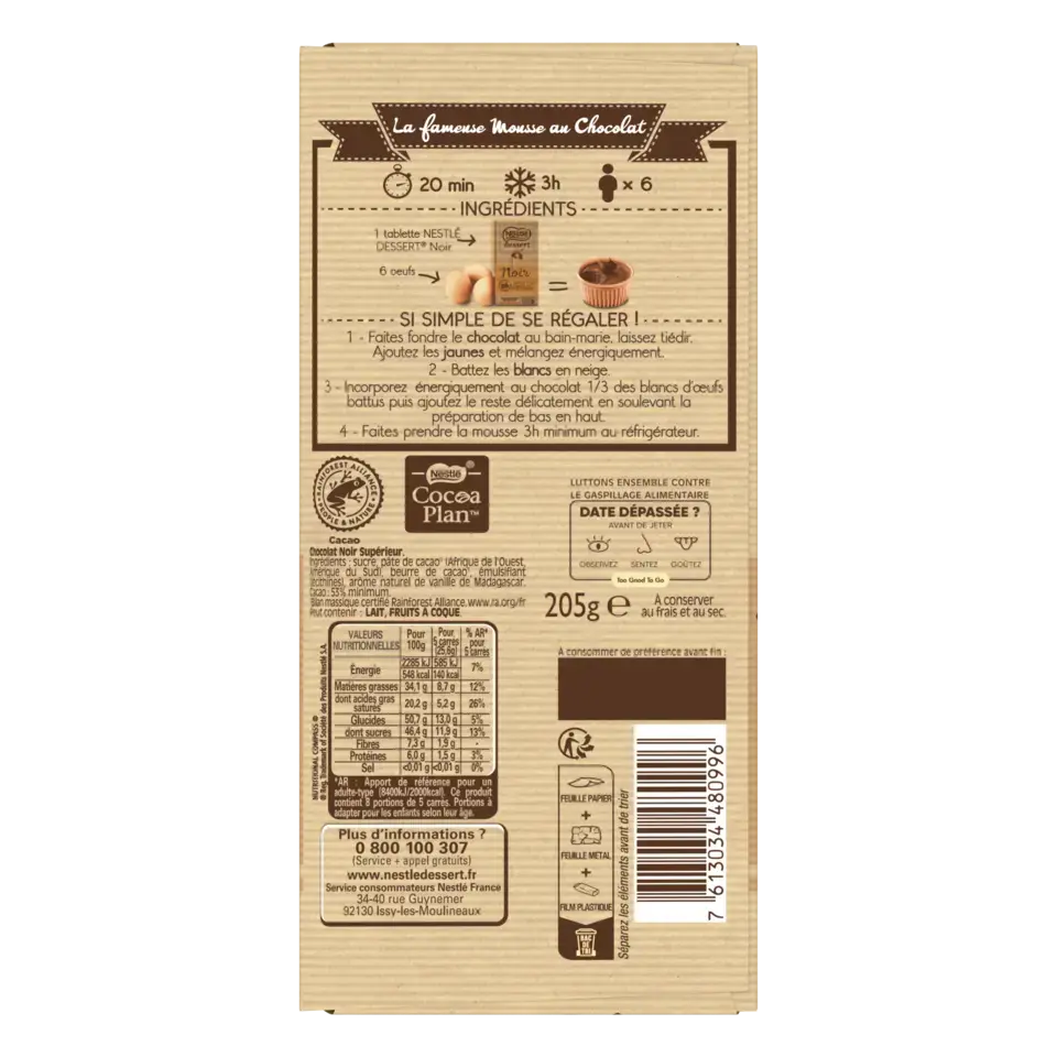 DESSERT NOIR Wrapper 205g Engagement FR