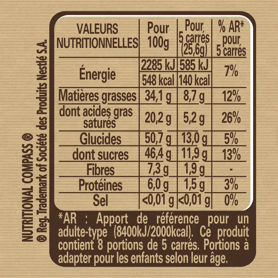 DESSERT NOIR Wrapper 205g Engagement FR