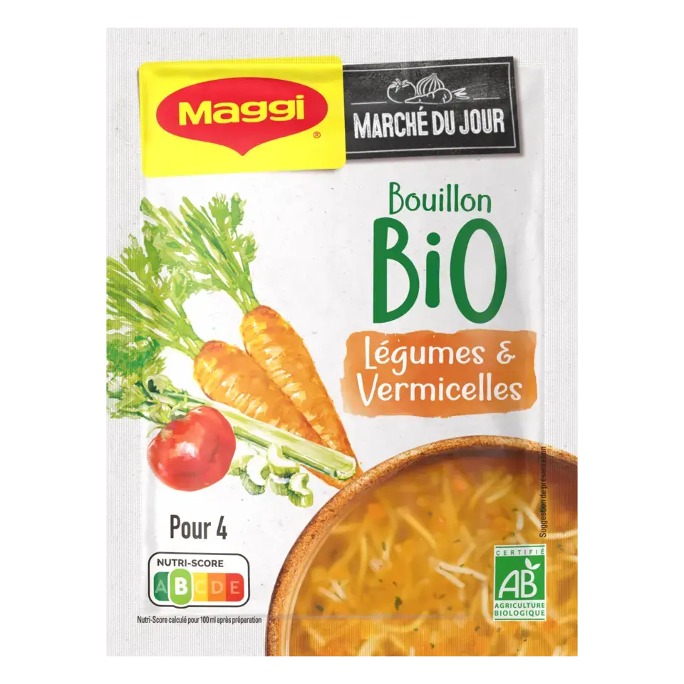 MAGGI BIO Soupe Bouillon Légumes Vermicelle 60g