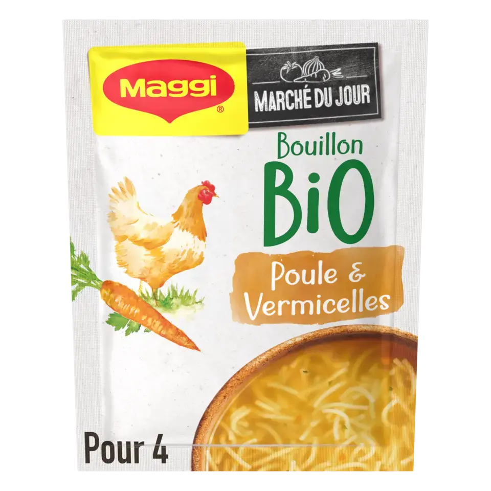 MAGGI BIO Soupe Bouillon Poule Vermicelle 65g