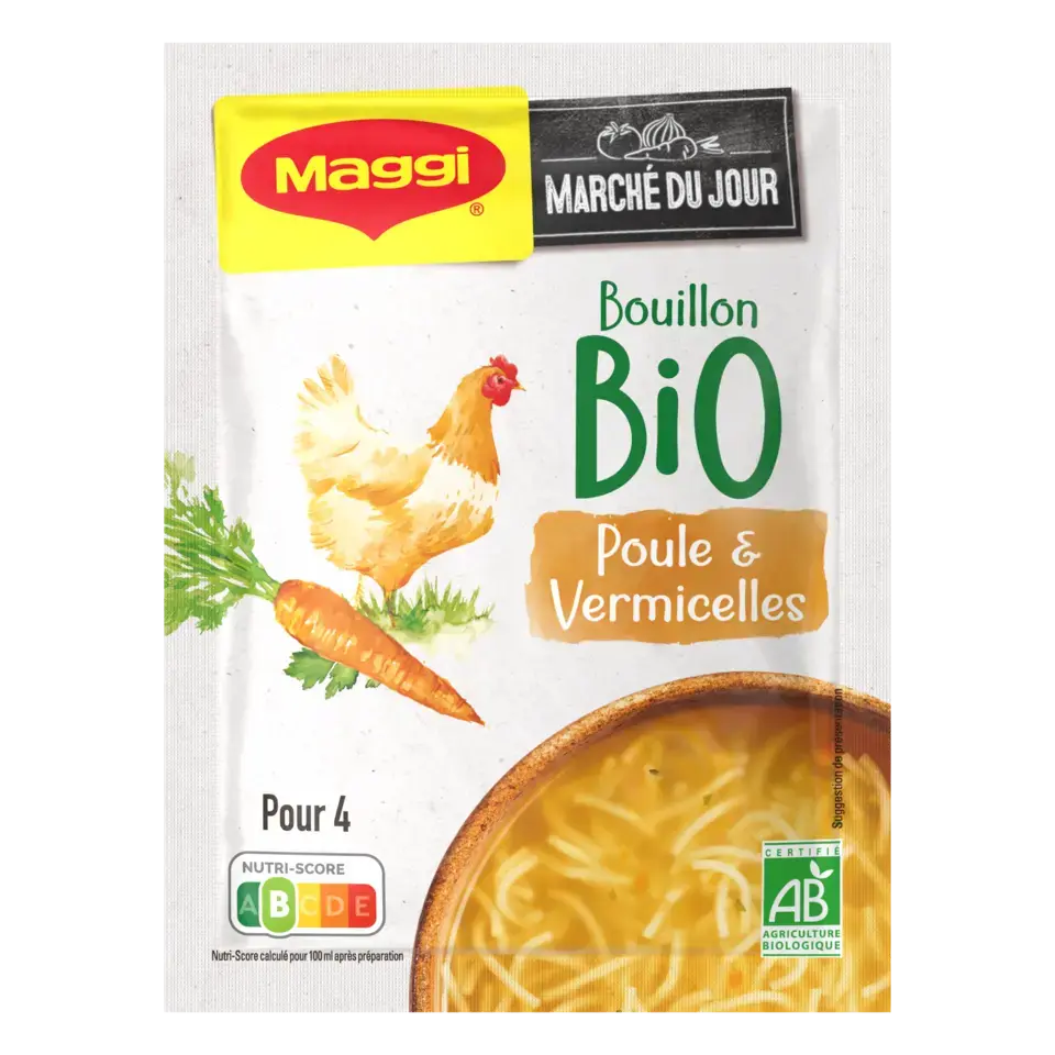 MAGGI BIO Soupe Bouillon Poule Vermicelle 65g