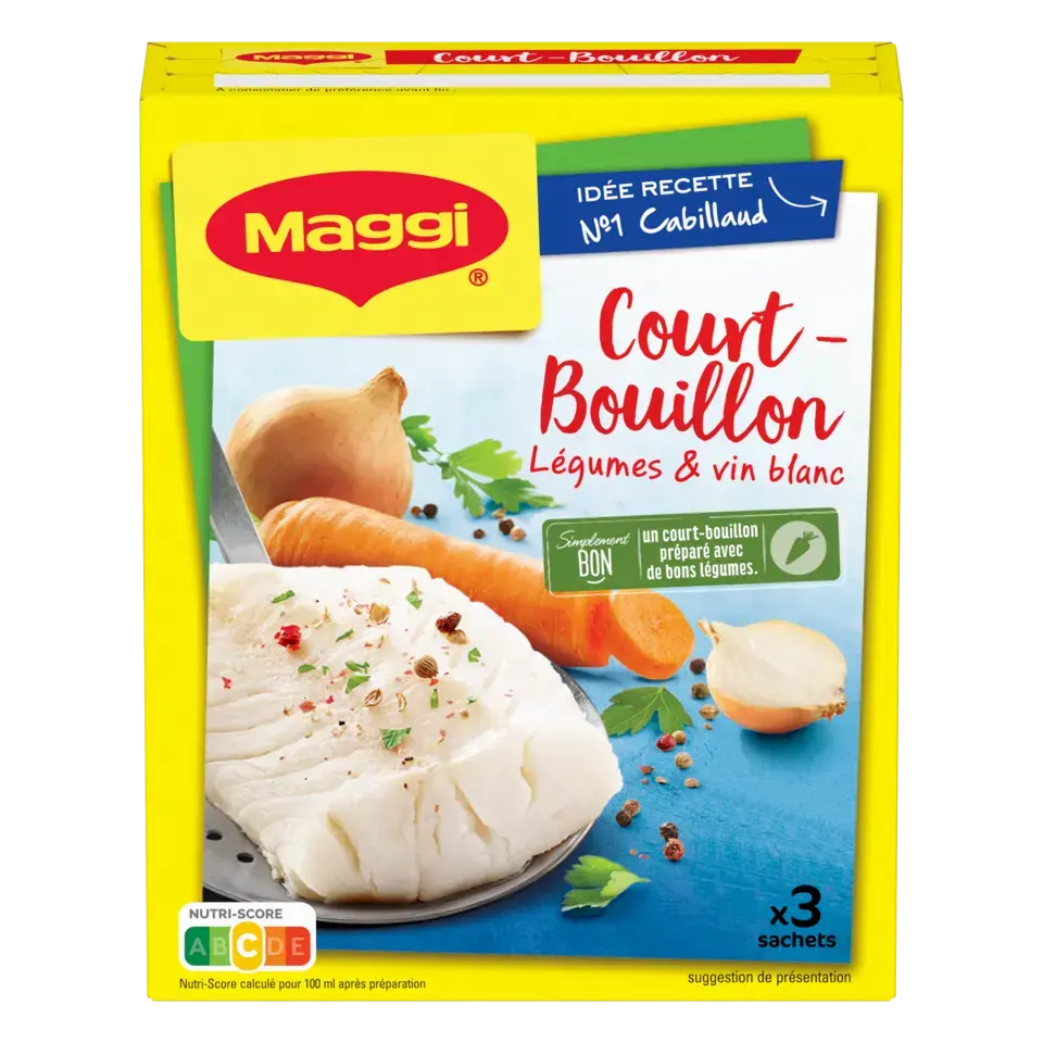MAGGI COURT-BOUILLON LÉGUMES ET VIN BLANC ( 3 sachets ) visuel-2