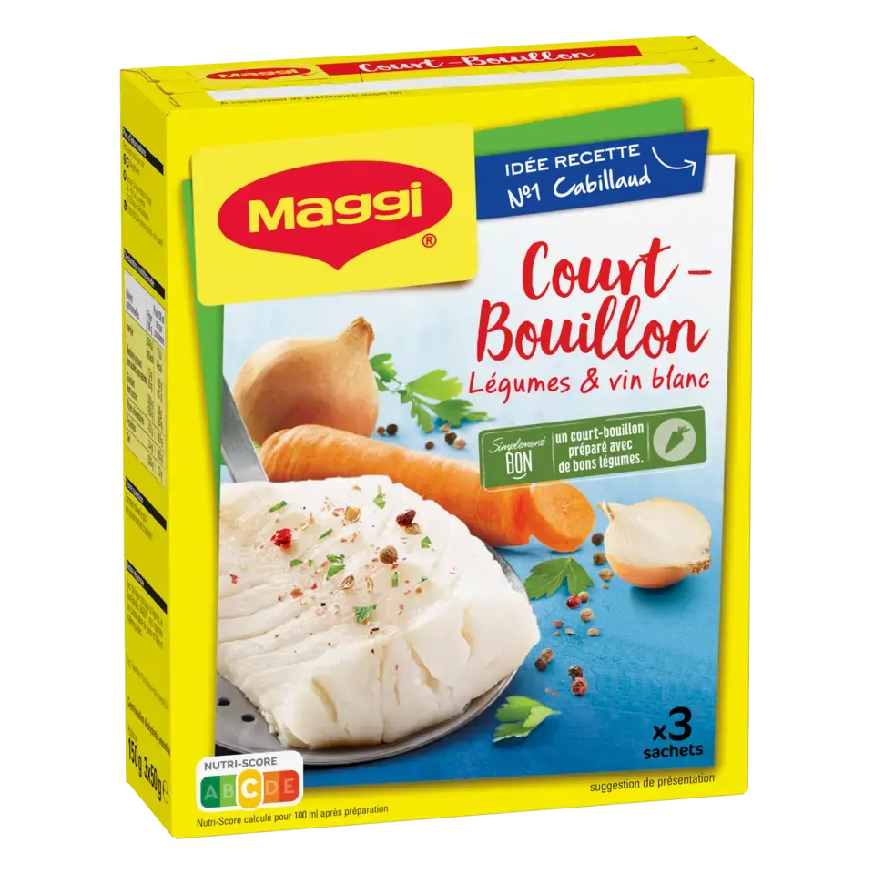 MAGGI COURT-BOUILLON LÉGUMES ET VIN BLANC ( 3 sachets ) visuel-1