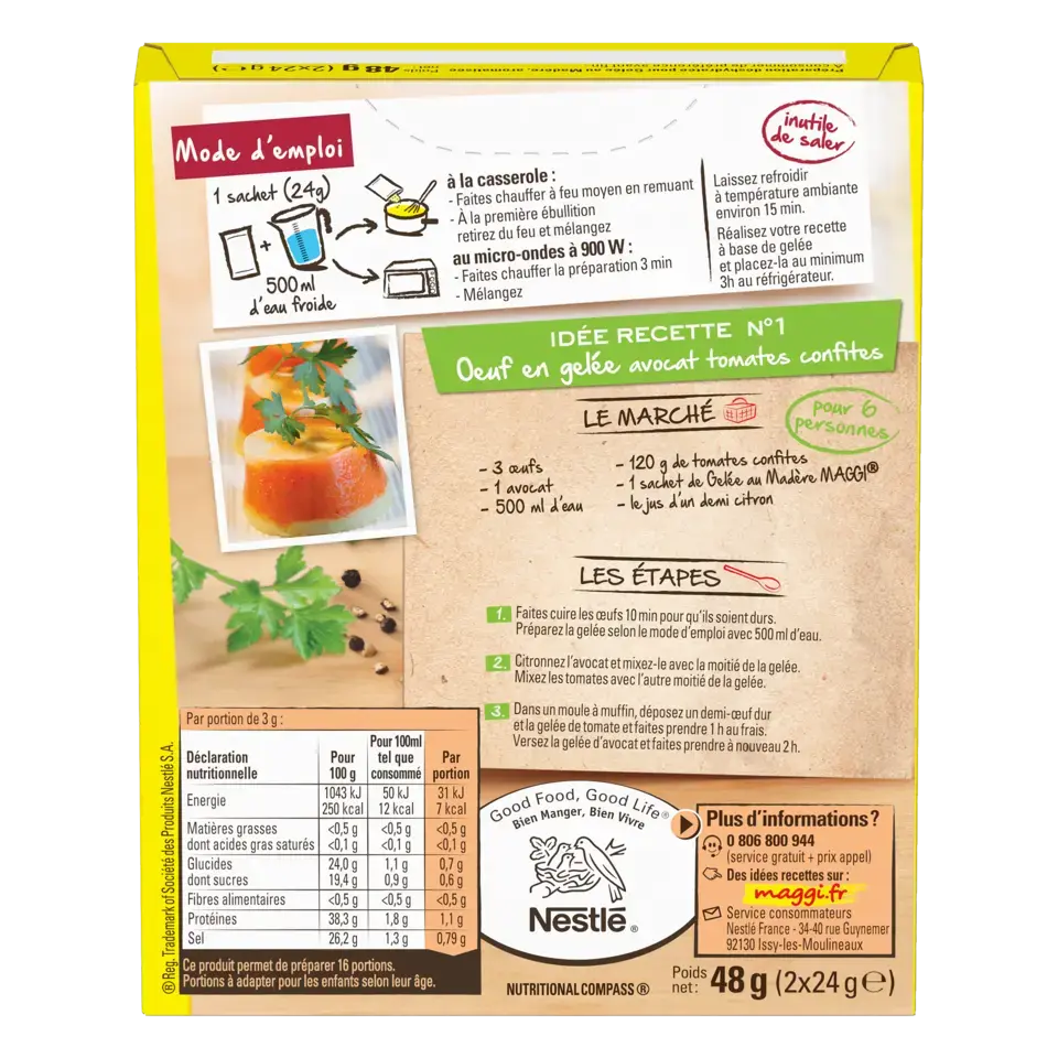 MAGGI Madeira Jelly Sachet 2x24g FR