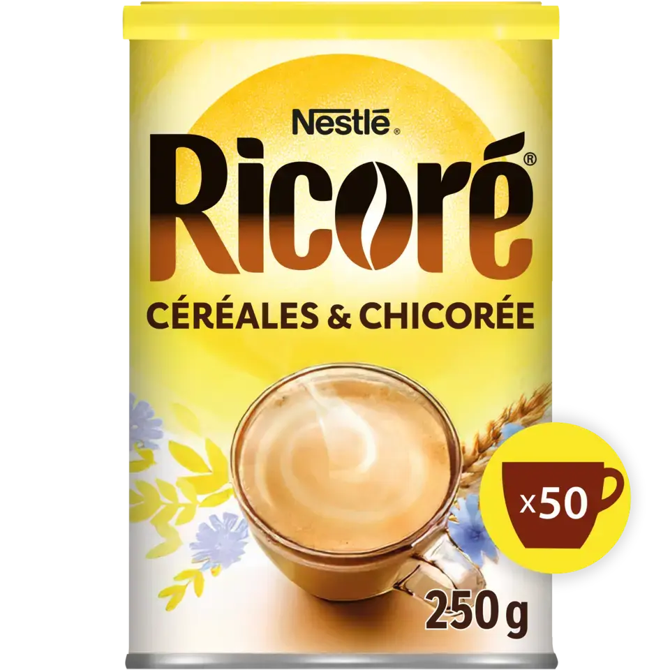 RICORÉ® aux céréales et à la chicorée solubles Boîte 250g