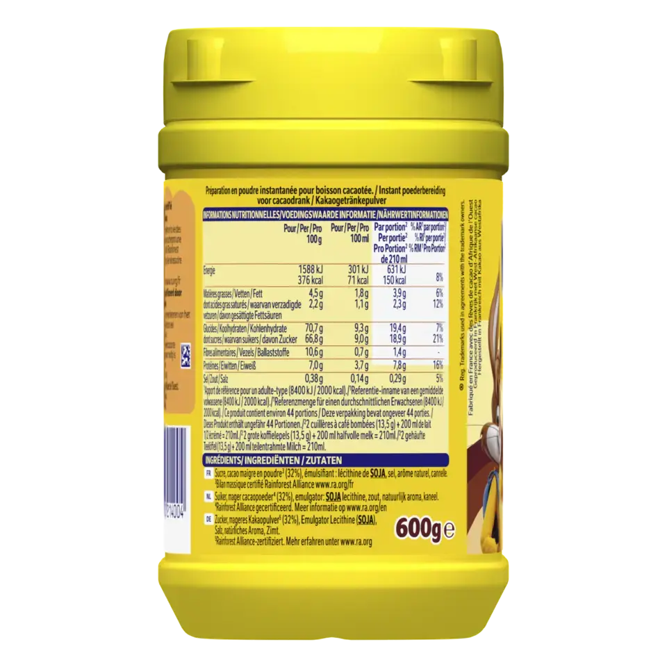 NESQUIK Gout EXTRA CHOCO Poudre Cacaotée boîte 600g