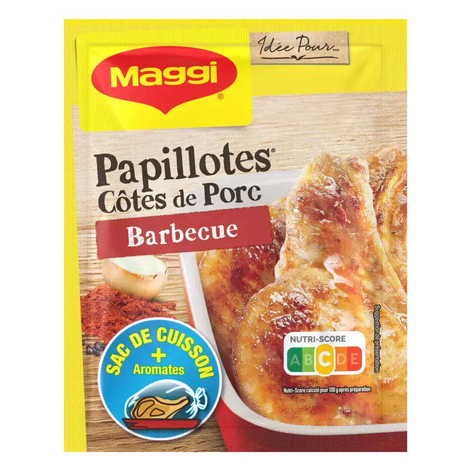 MAGGI Papillotes Côtes de Porc Barbecue 28g visuel-1