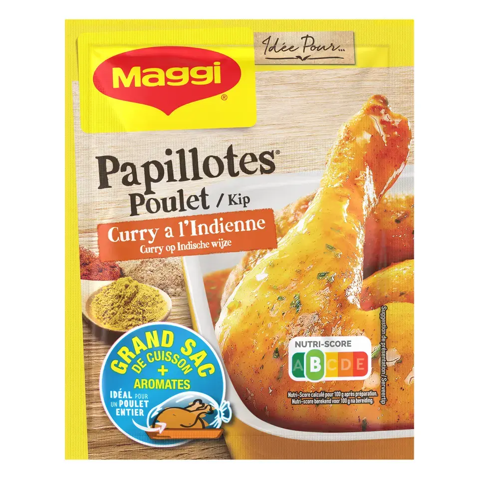MAGGI Papillotes Poulet Curry à l'indienne 30g visuel-3