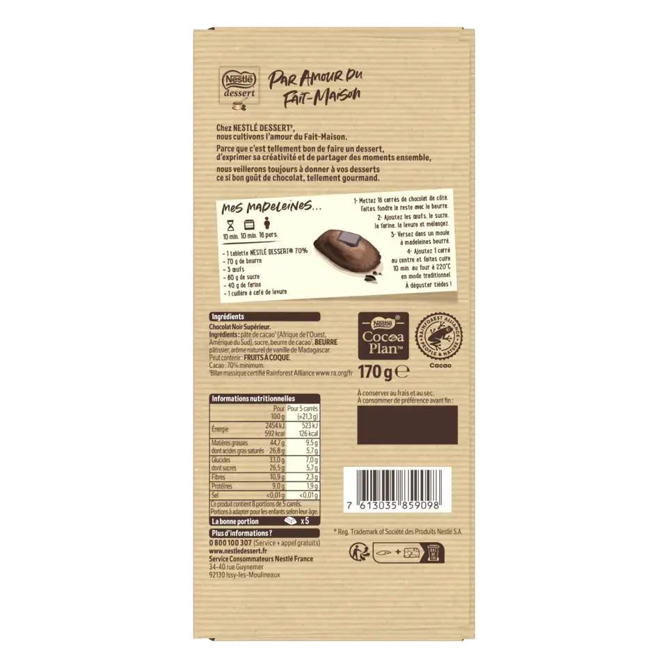 NESTLÉ DESSERT® 70% Absolu 170g visuel-2