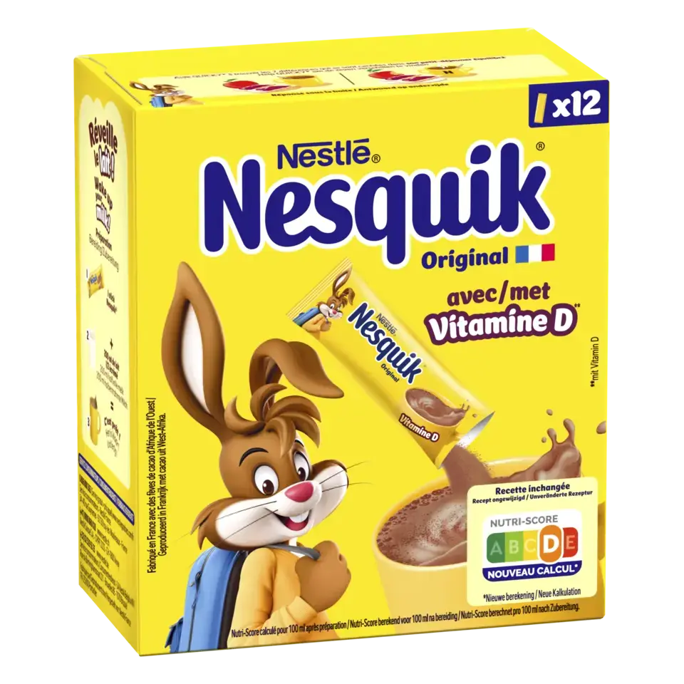 NESQUIK Poudre cacaotée 12 sticks de 13,5g