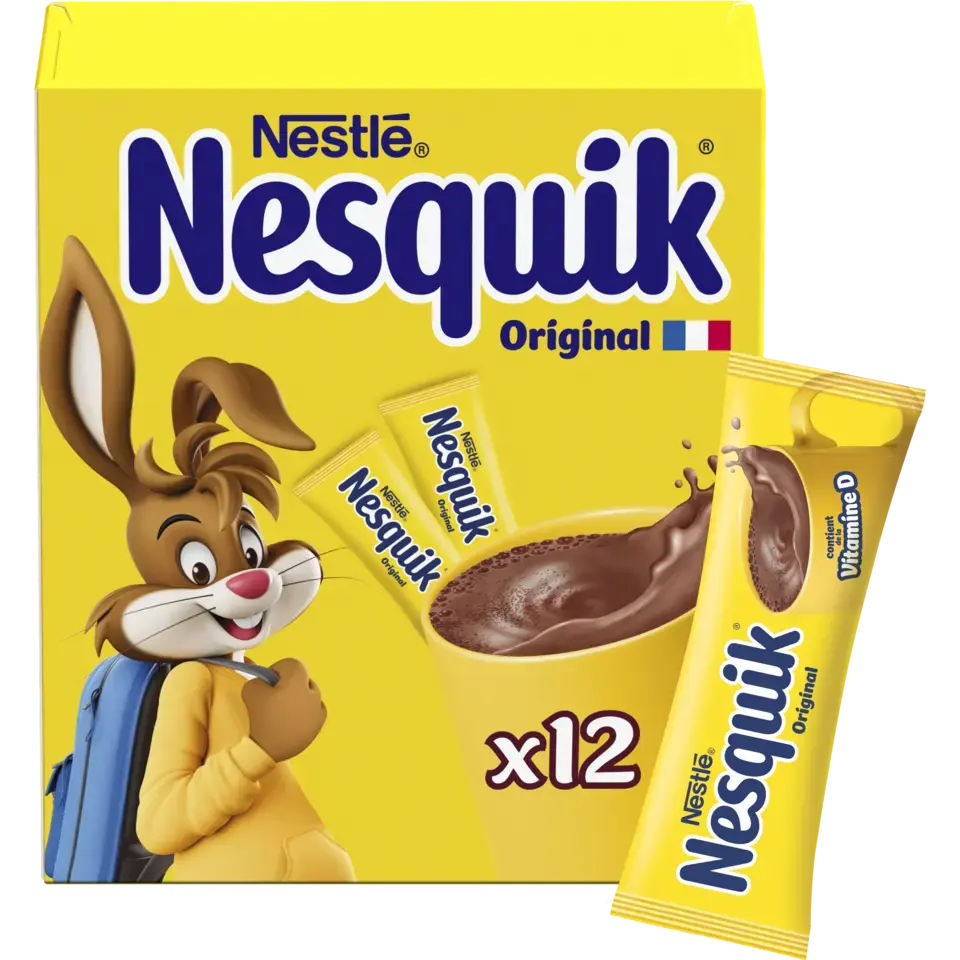 NESQUIK Poudre cacaotée 12 sticks de 13,5g