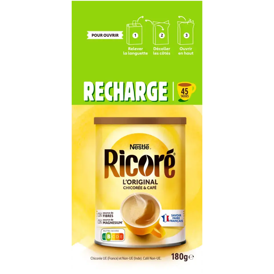 Chicorée &amp; Café, RICORÉ® L'Original, Recharge de 180g
