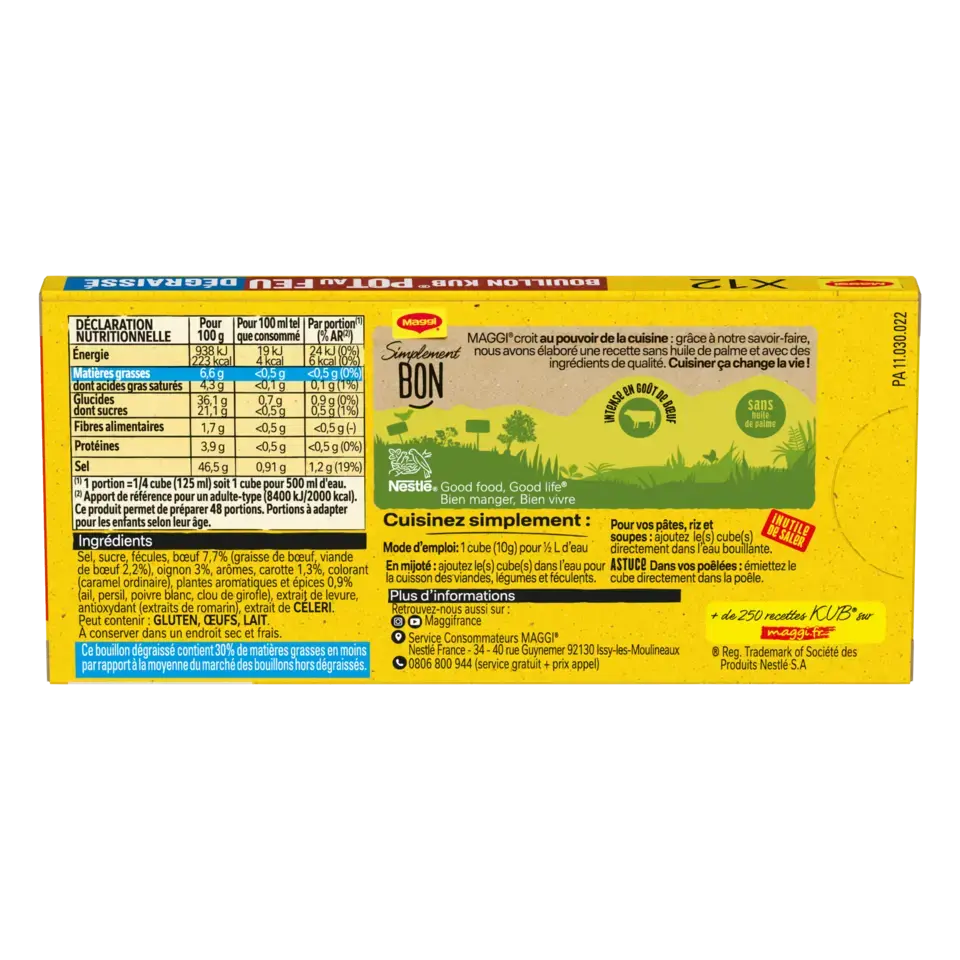 MAGGI Bouillon Pot-Au-Feu Fat Free Carton 20x120g FR