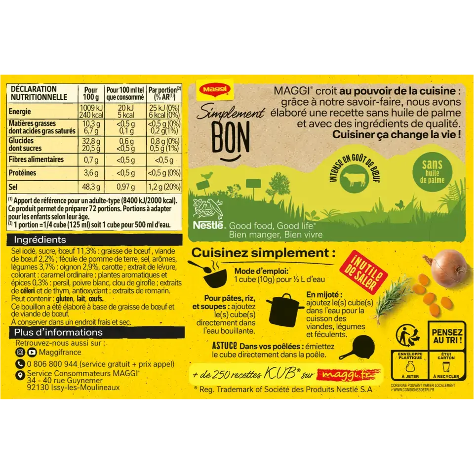 MAGGI Bouillon KUB Pot-au-feu 80g visuel-7