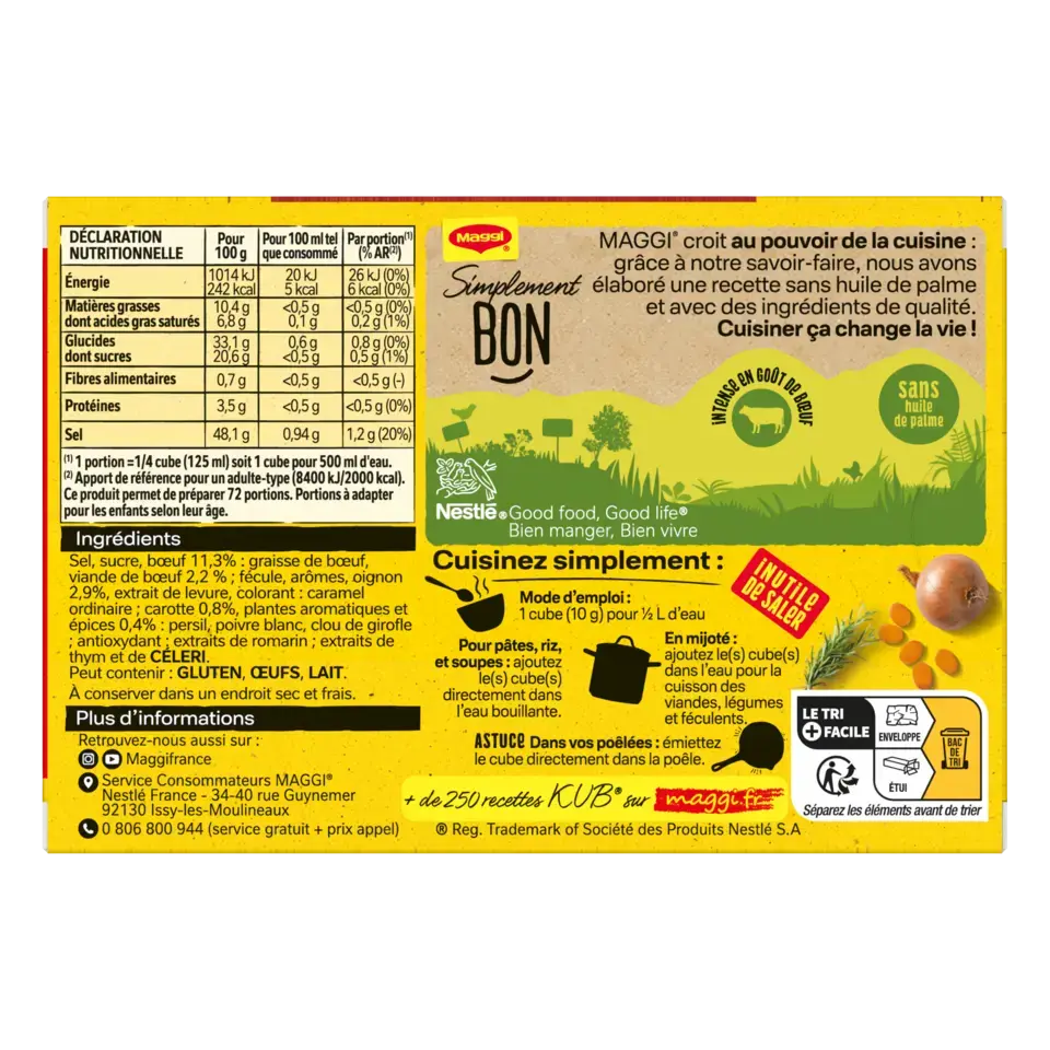 MAGGI Bouillon Pot-Au-Feu Carton 20x180g FR