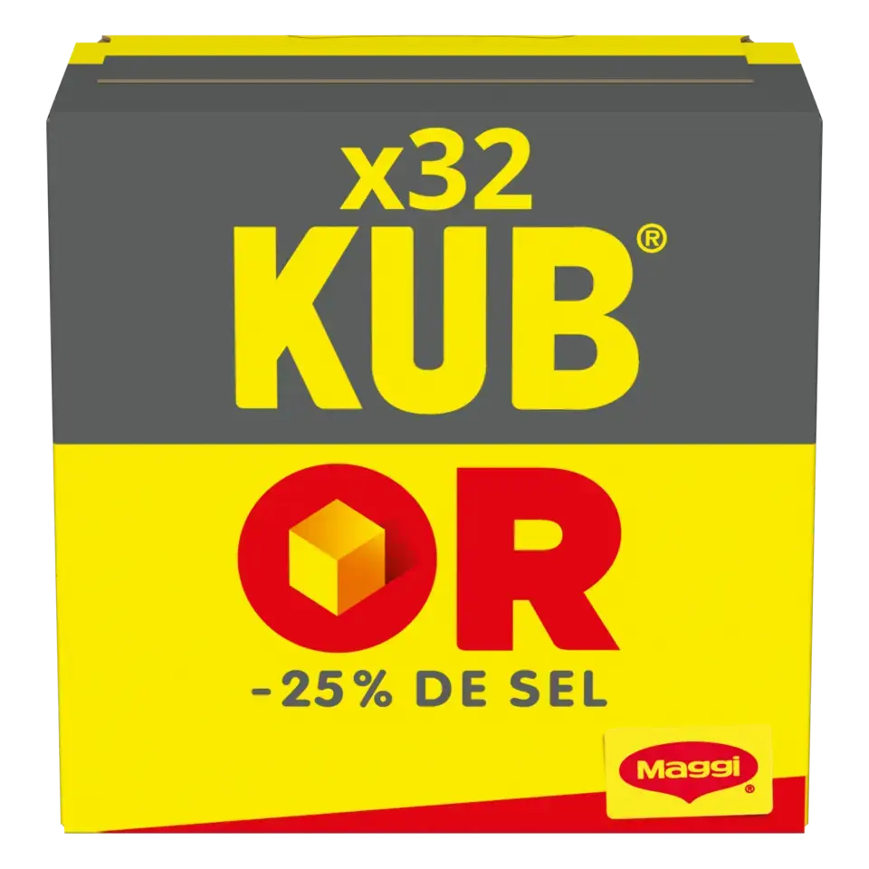 MAGGI KUB OR Bouillon Low Salt Carton 15x121.6g FR