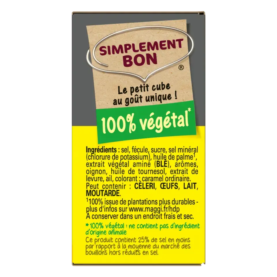 MAGGI KUB OR Bouillon Low Salt Carton 15x121.6g FR
