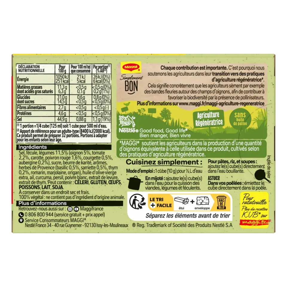 MAGGI Bouillon Mediterranean Carton 20x80g FR